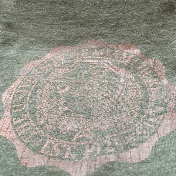 University of Miami Hurricanes Medium Tee Green - Picture 6 of 8